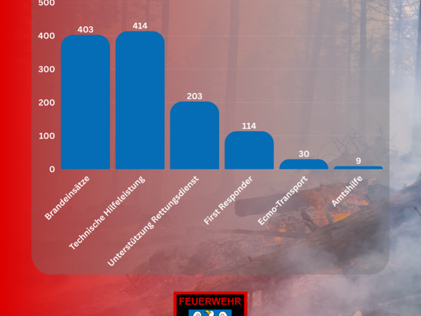 Einsatzzahlen Feuerwehr Arnsberg 2025 