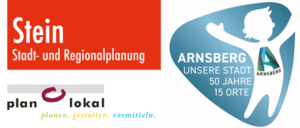 Logo Stein Stadt- und Regionalplanung, plan-lokal und Arnsberger Dörfer