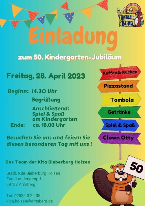 Flyer 50 Jahre Bieberburg