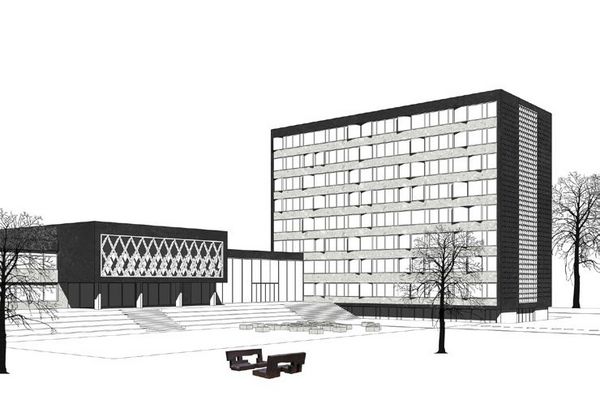 Visualisierung 4. Preias des neuen Rathauses der Stadt Arnsberg | © SSP AG in Kooperation mit brummell landschaftsarchitekten