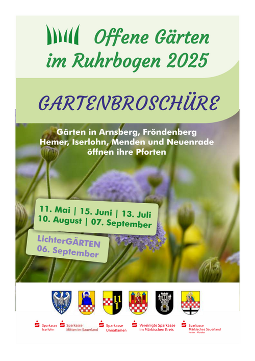 Offene Gärten im Ruhrbogen - Broschüre 2025
