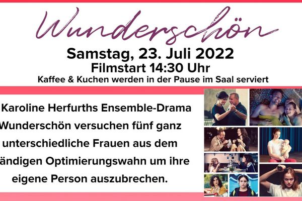 Plakat des Films "Wunderschön" - 23.07.2022