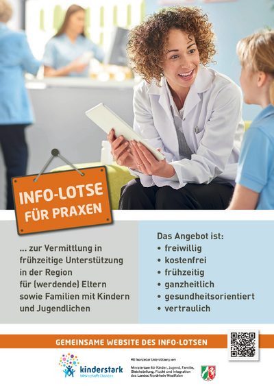Werbeplakat Konzept Info-Lotse für Praxen