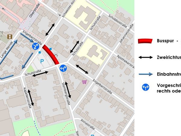 Skizze neue Verkehrsführung Engelbertplatz