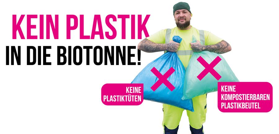 Kein Plastik in der Biotonne!