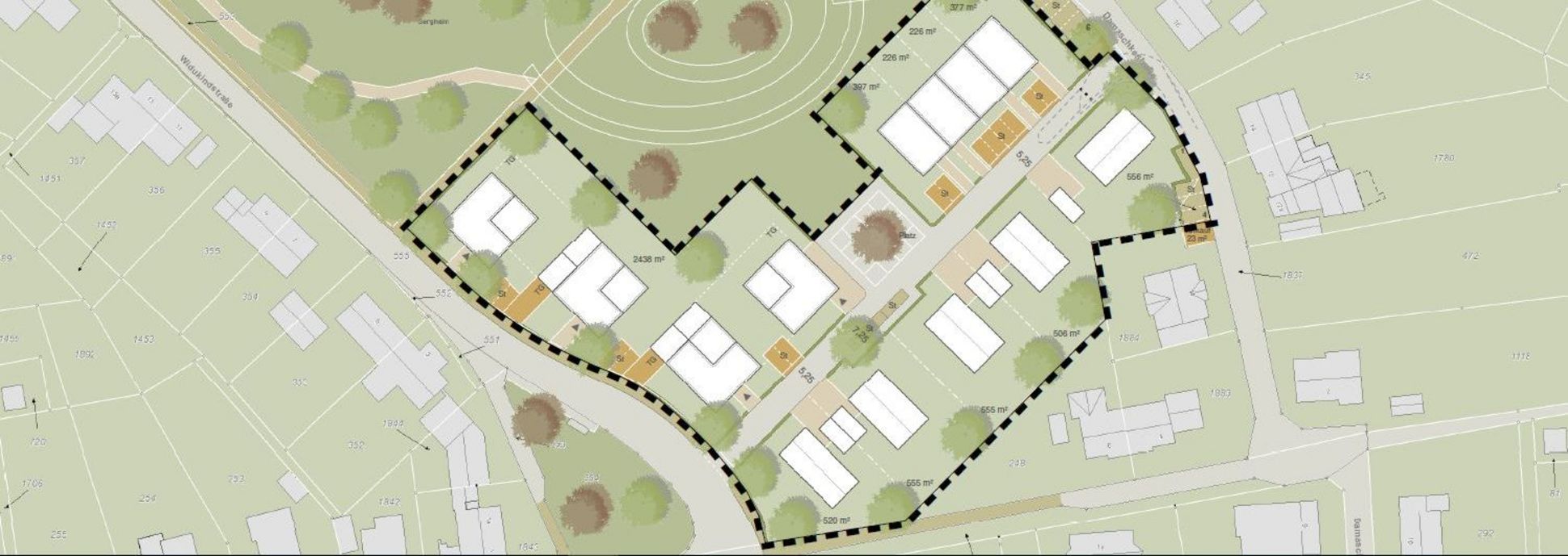 Arnsberg-Bergheim | Gestaltung Baugebiet Widukindstraße - Aktuelles Konzept