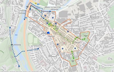 Untersuchungsbereich Innenstadtkonzept Neheim | © Land NRW - Hochsauerlandkreis - Stadt Arnsberg (2022), Datenlizenz Deutschland - Namensnennung - Version 2.0, www.govdata.de/dl-de/by-2-0