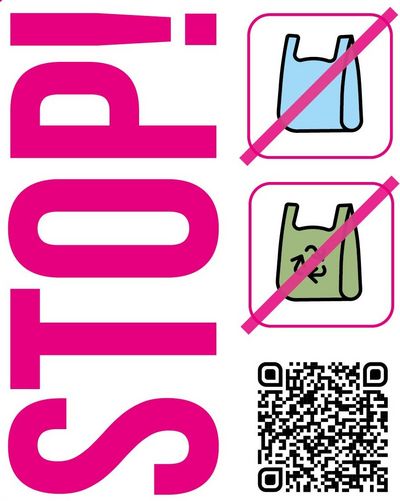Stop! Kein Plastik, keine Plastiktüten und keine kompostierbaren Plastikbeutel in der Biotonne
