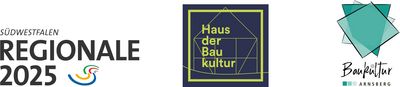 Logoreihe von REGIONALE2025, Haus der Baukultur und Baukultur Arnsberg